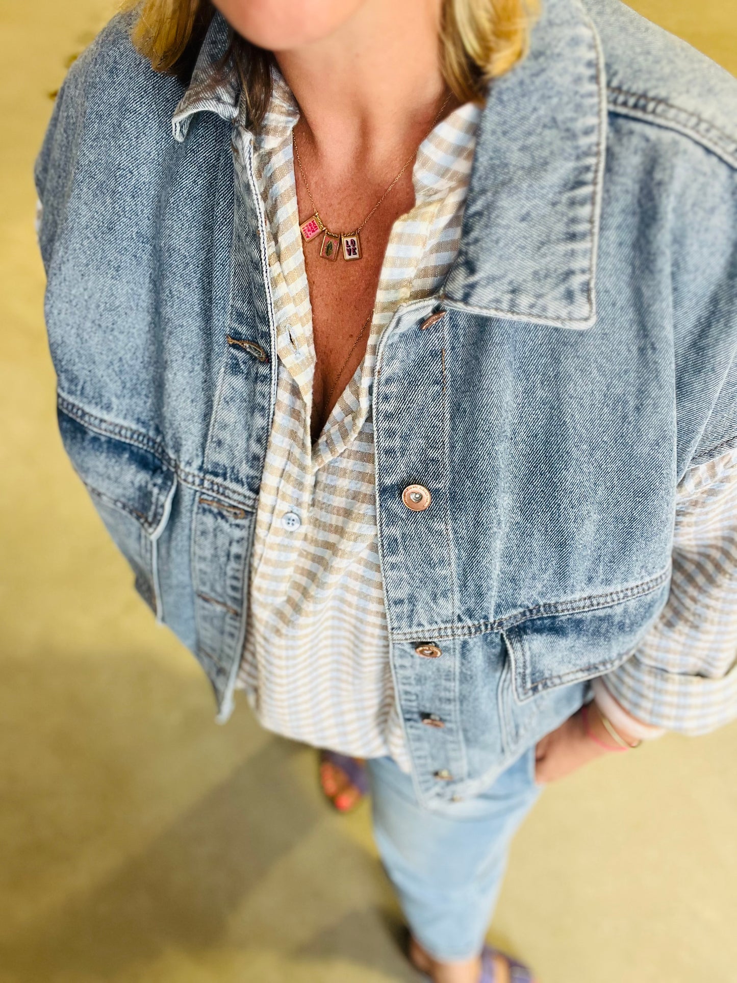 Veste en jean sans manche Cindi