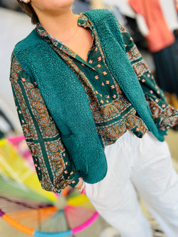 Blouse Bandana - Vert sapin