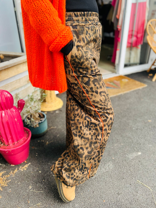 Pantalon Mariolu by Banditas - Léo bande orange fluo