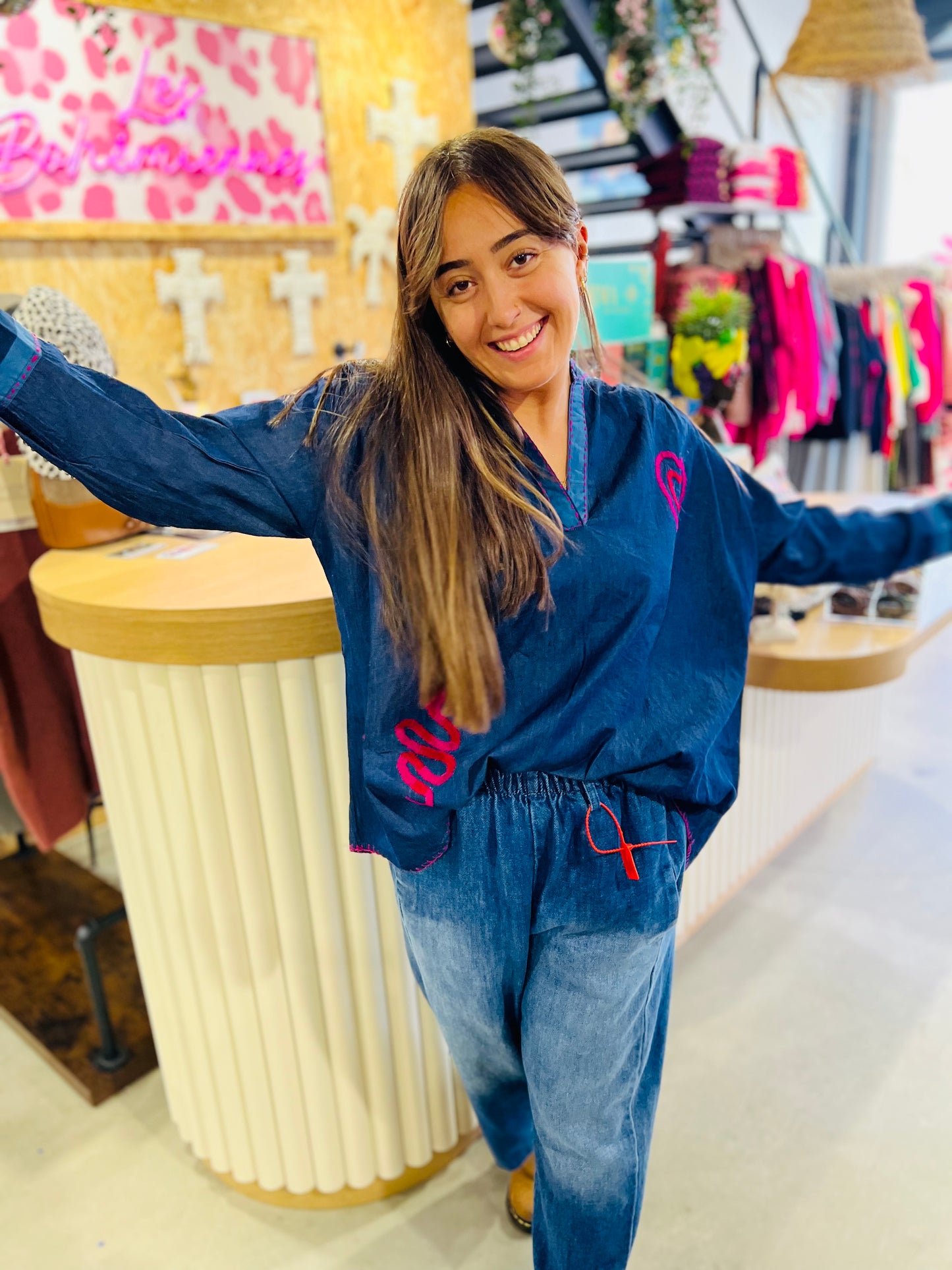 Blouse KIMA - Denim rayé