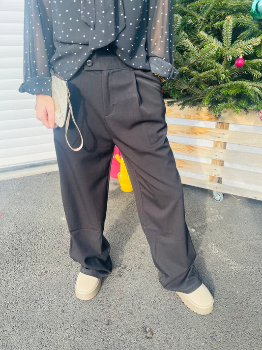Pantalon à pinces Pita- Noir