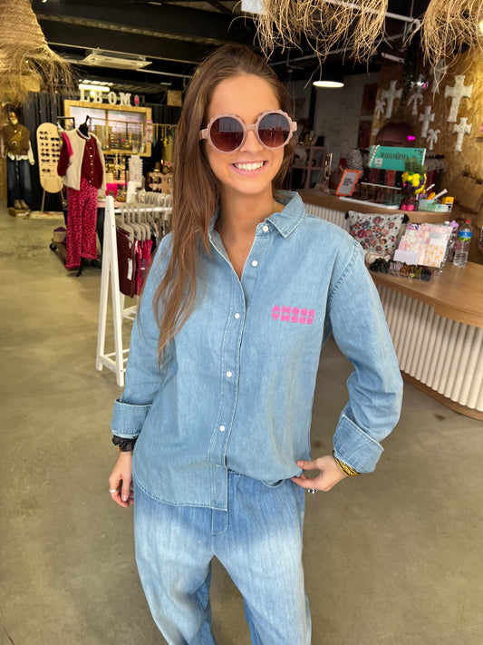 Chemise en jean clair Céline
