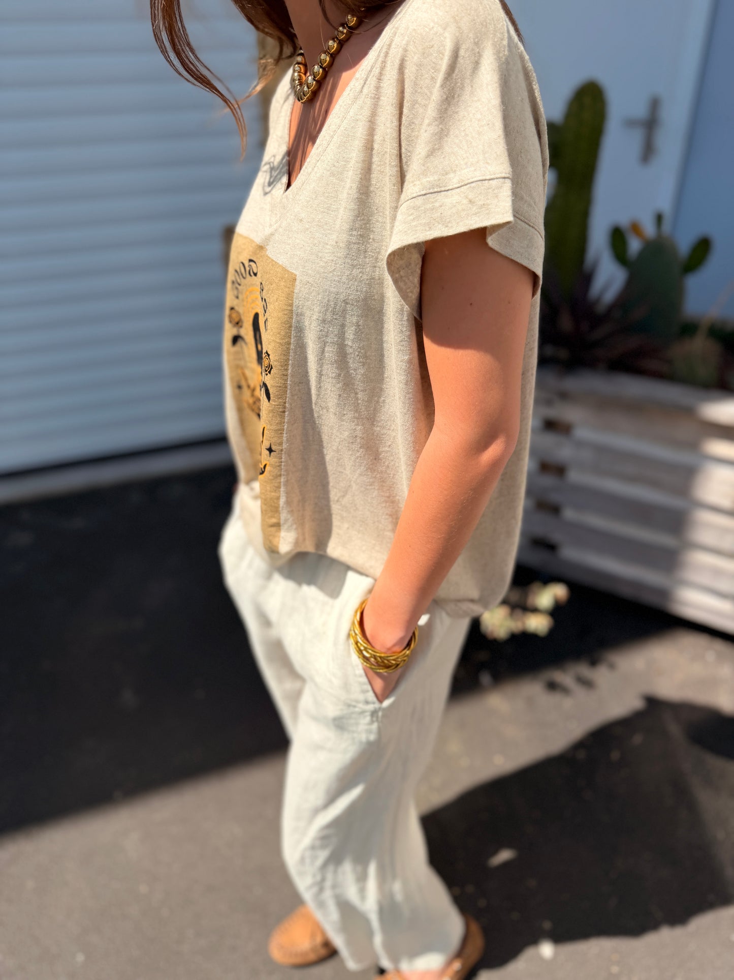 Tee-shirt Ivory Good Vibes