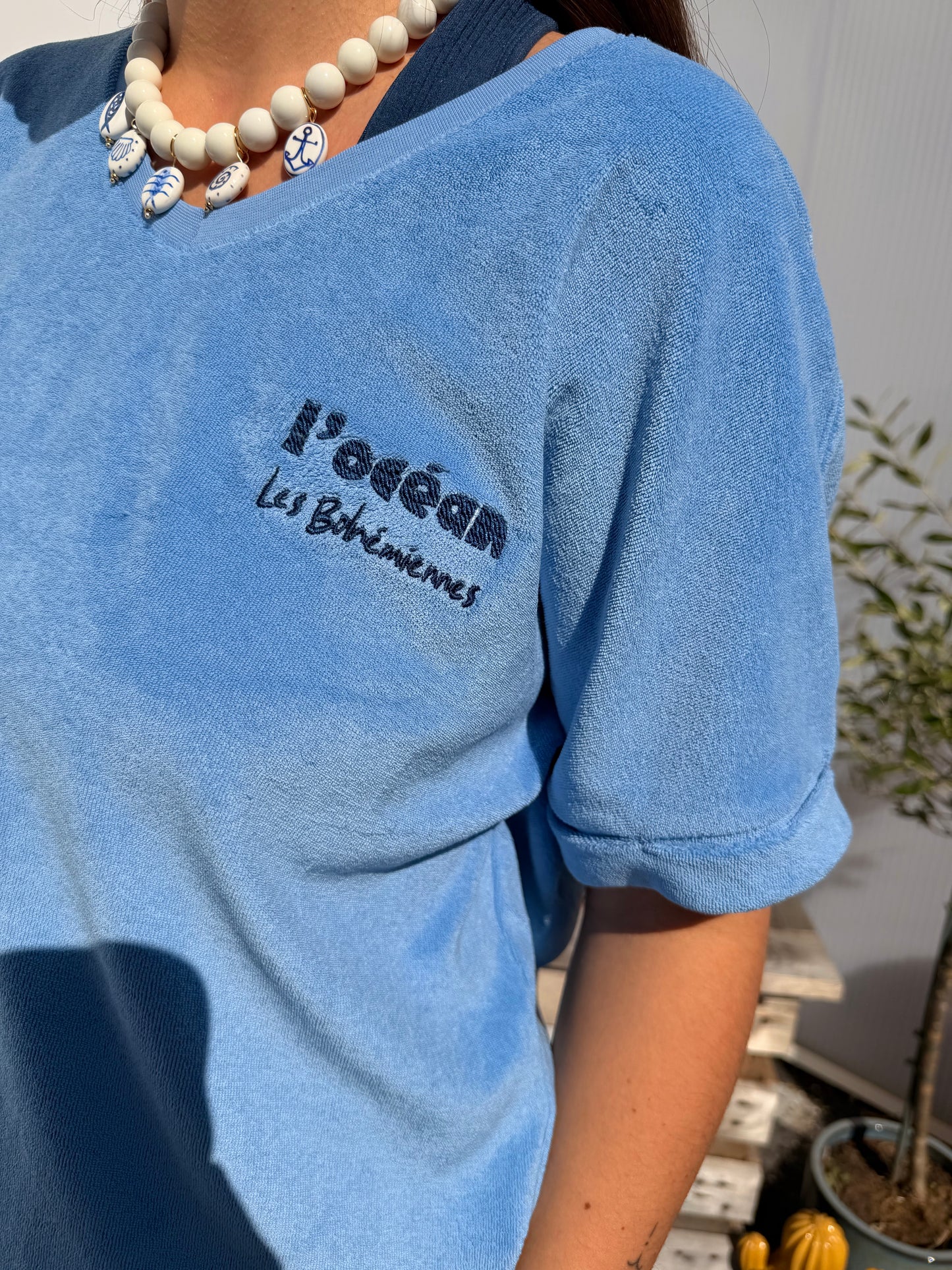 Tee-shirt éponge Otilia - bleu ciel