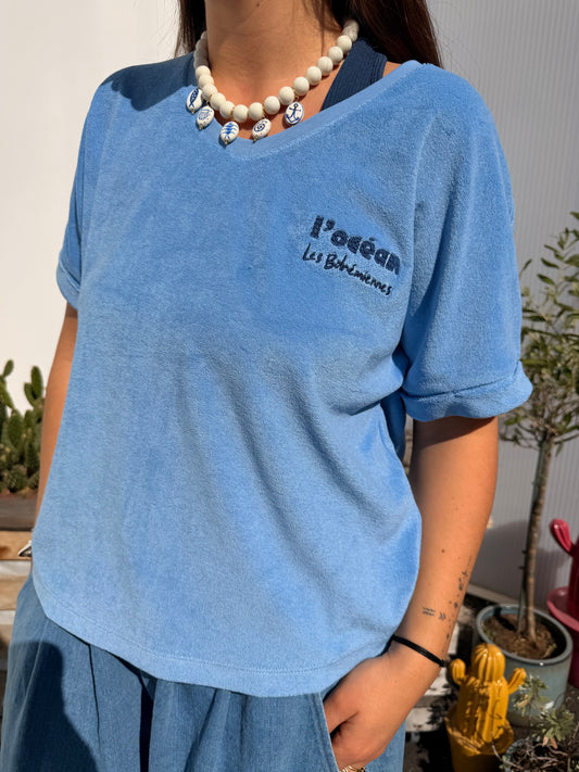 Tee-shirt éponge Otilia - bleu ciel
