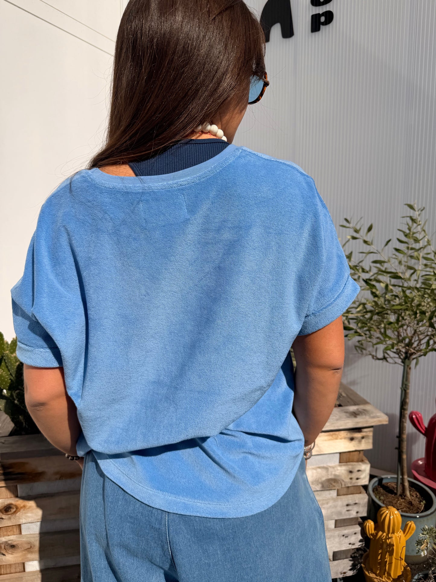 Tee-shirt éponge Otilia - bleu ciel