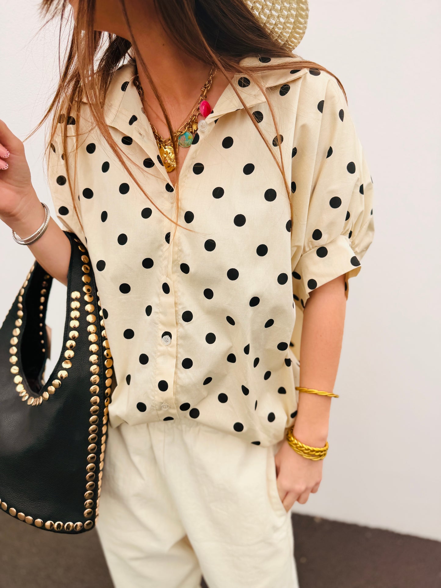 Chemise à pois oversize Ernest - 2 couleurs