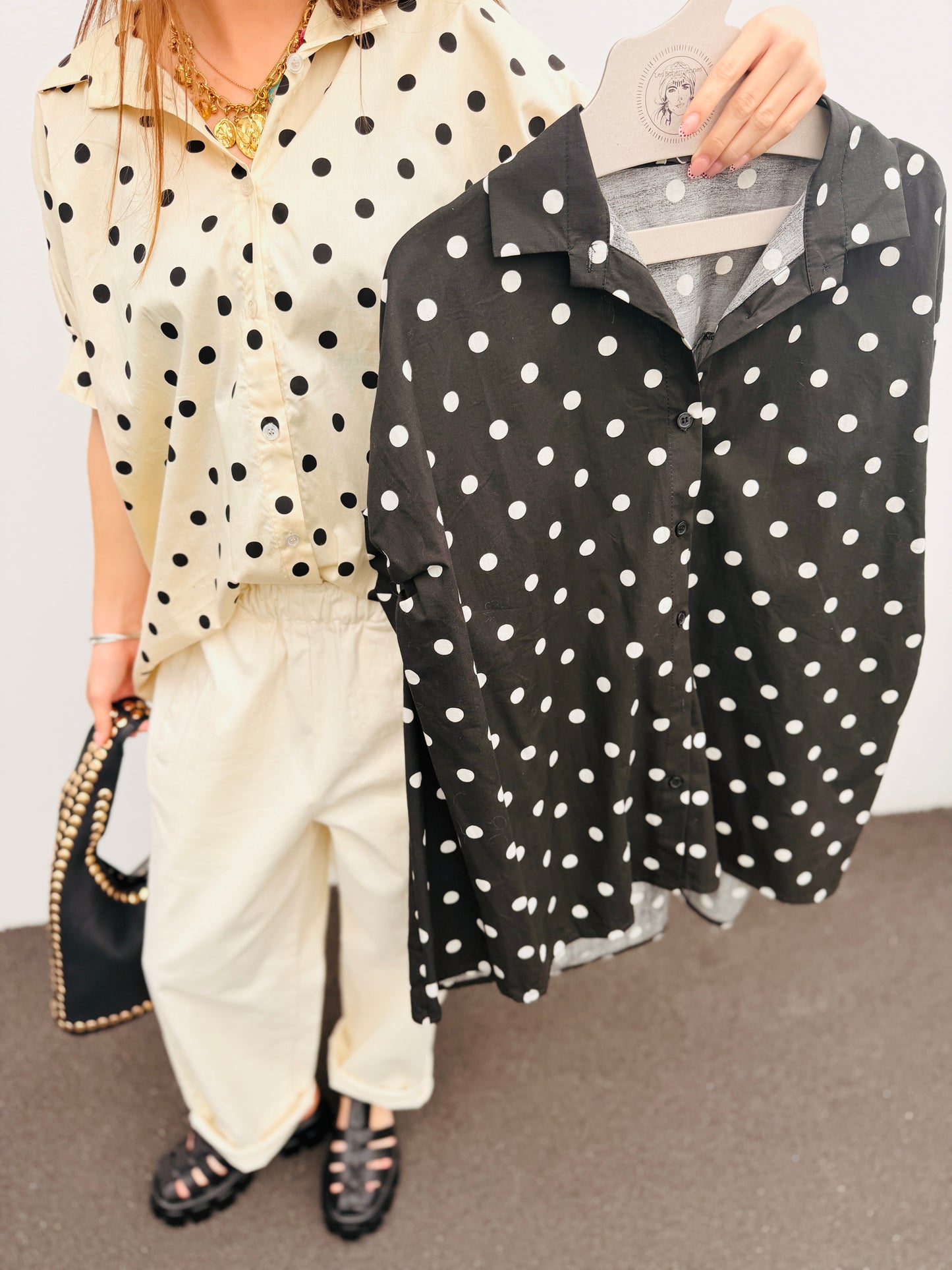 Chemise à pois oversize Ernest - 2 couleurs