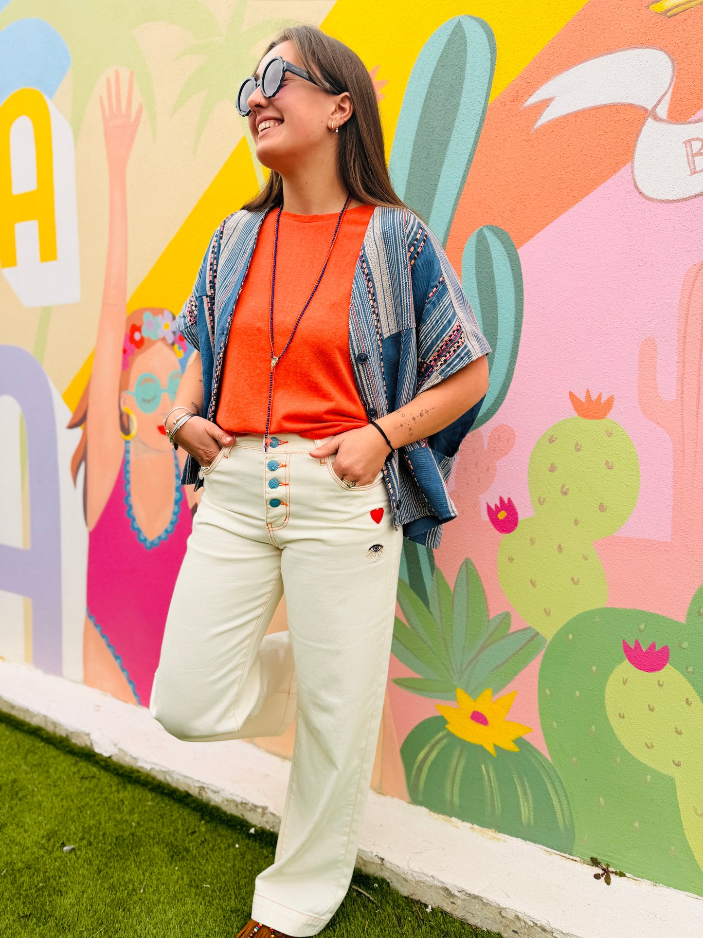 Jean broderies Evelia