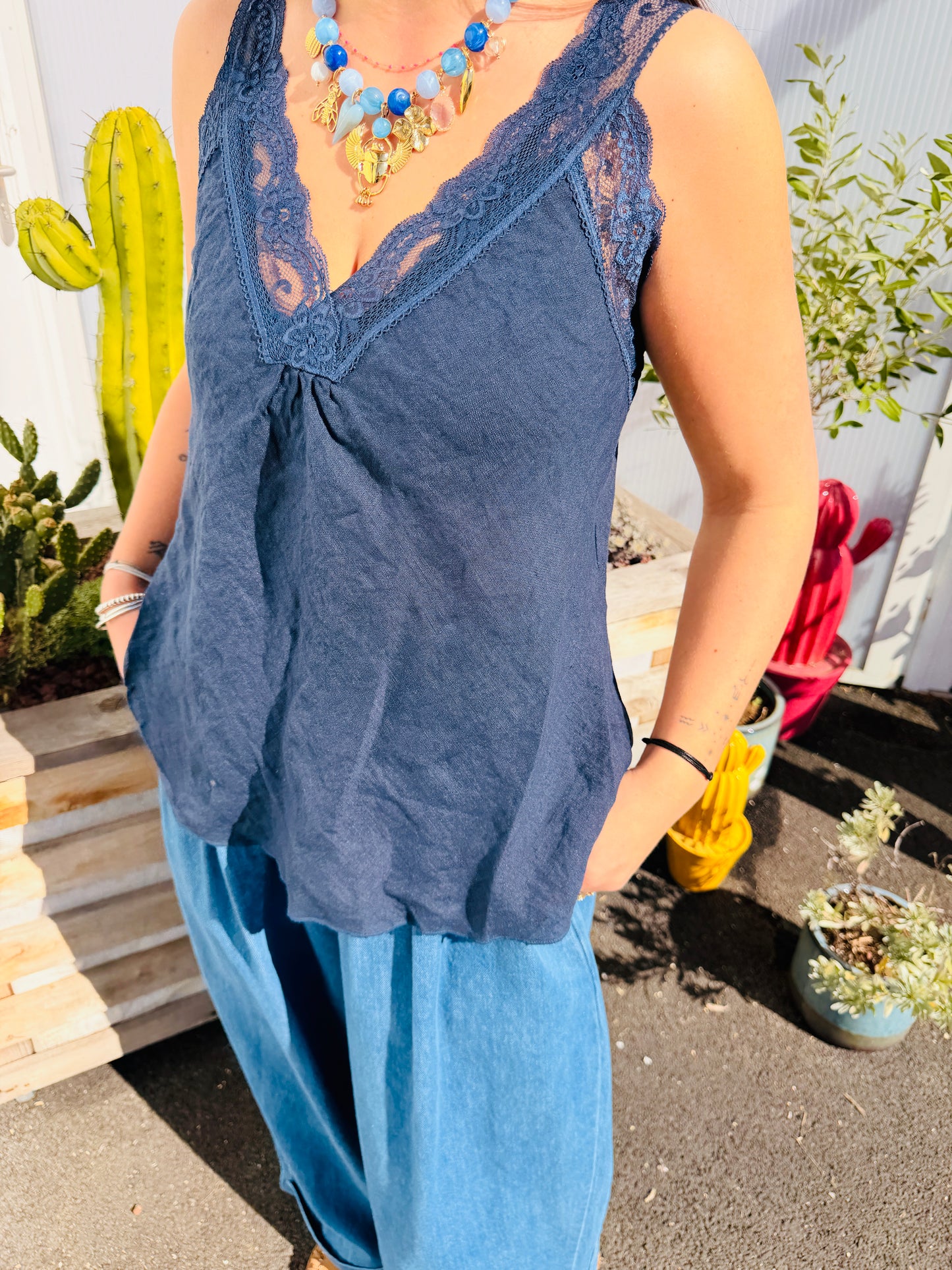 Caraco en lin Cordula