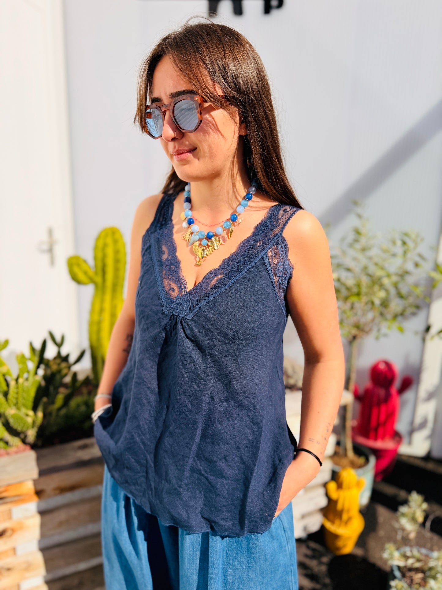 Caraco en lin Cordula