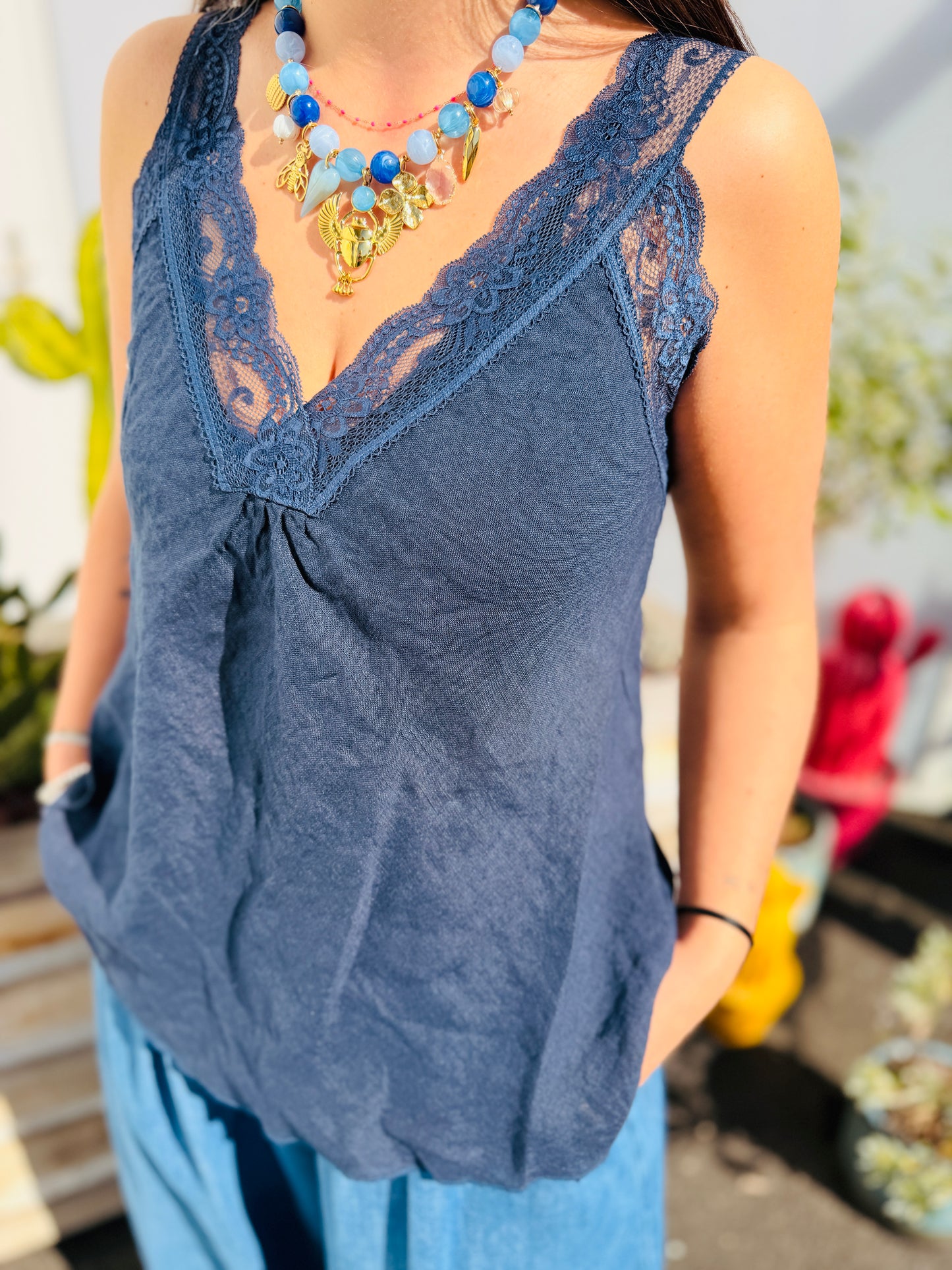 Caraco en lin Cordula